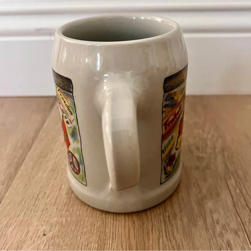 Porzellanmanufaktur Neuses Kronach Schedel German Map Porcelain Beer‎ Stein Mug